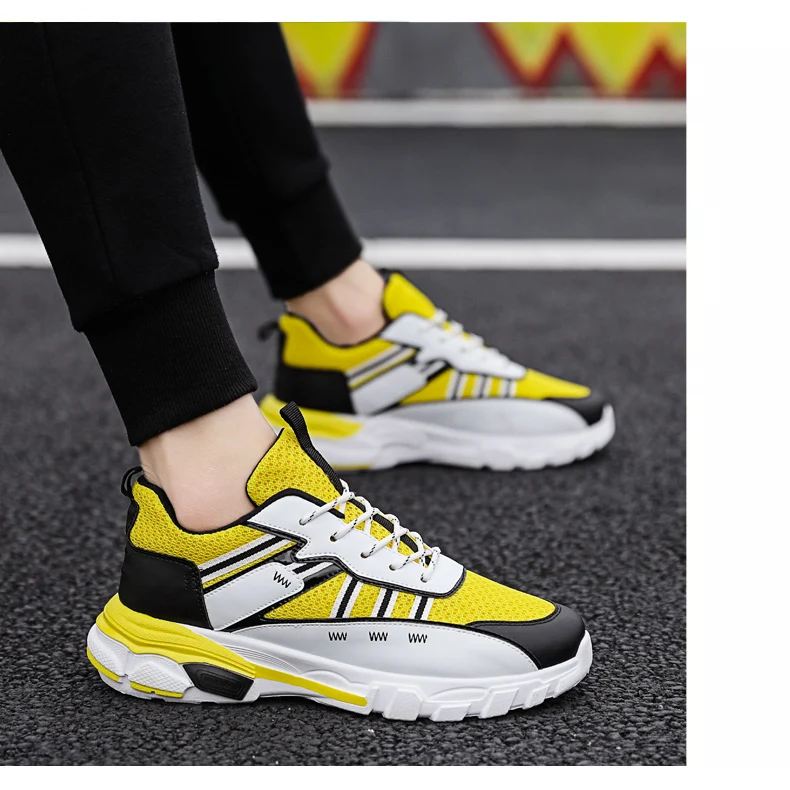 Spring Autumn Vulcanized Shoes Men Sneakers Breathable Mesh Sports Shoes Men Comfortable Fashion Tenis Masculino Adulto Trainers