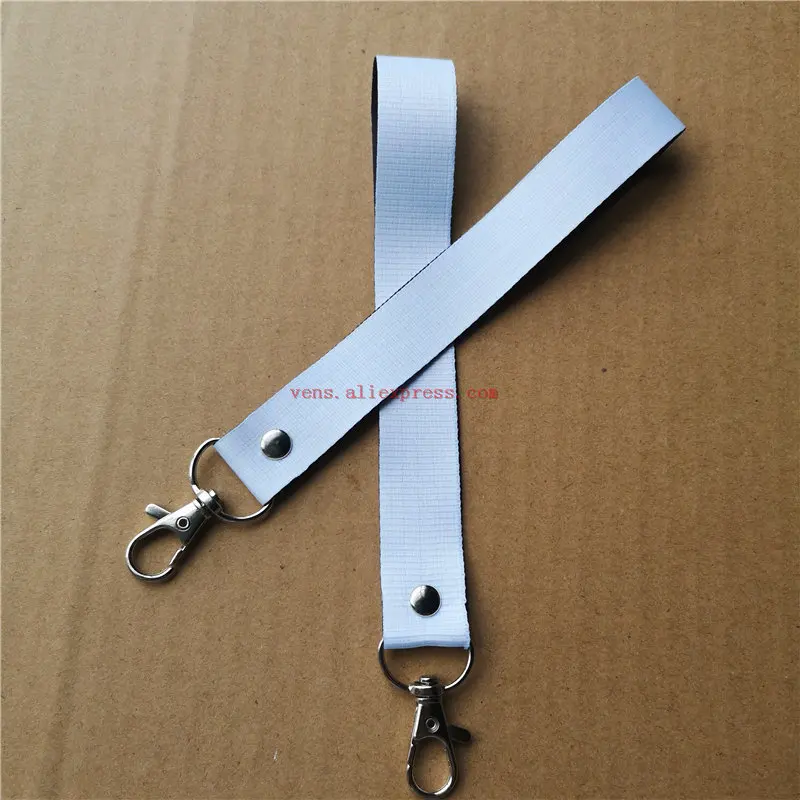 sublimation polyester fiber white blank keychains key ring hot transfer printing blank diy materials 50pcs/lot