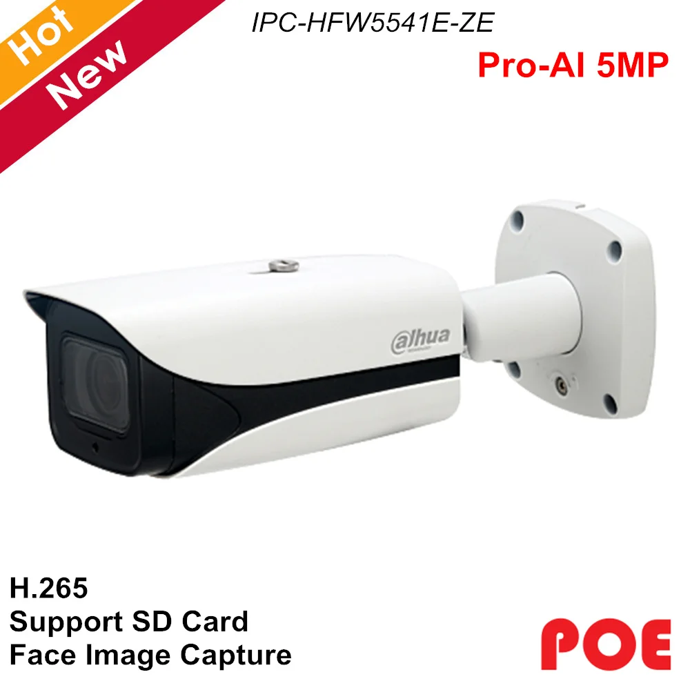 IP-камера Dahua Pro-AI 5 Мп с ИК-подсветкой и питанием от внешней сигнализации 50 м