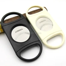 LUBINSKI Роскошные 80 кольцо с пластиковой ручкой из нержавеющей стали супер острые лезвия большое отверстие сигары ножничный резак