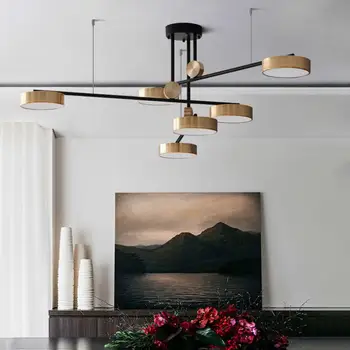 

Post-modern Golden Bright Three Color Pendant Lamp Atmosphere Restaurant Rotating Light Luxury Pendant Lights Simple and Elegant