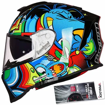 

2019 New Knight safety protection Double Lens Motorcycle Helmet Full Face Motorbike Helmets made of ABS PC Visor Anti-fog film