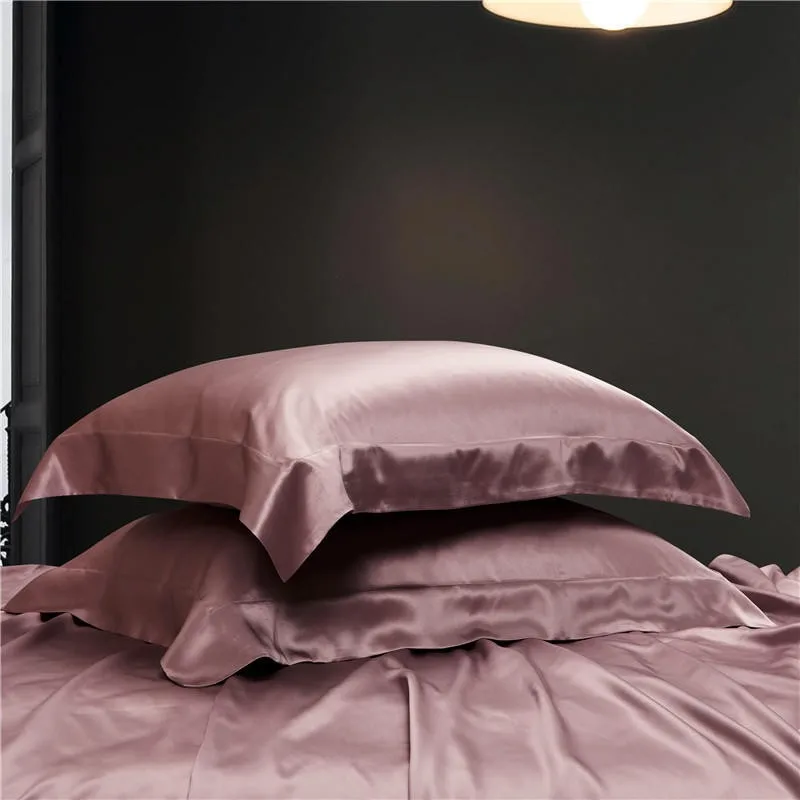 100% Top Grade Mulberry Silk Duvet Cover,Both Sides 25 Momme Nature Silk with Zipper Comfy Soft,1pc Duvet Cover 2pc Pillowcases 4