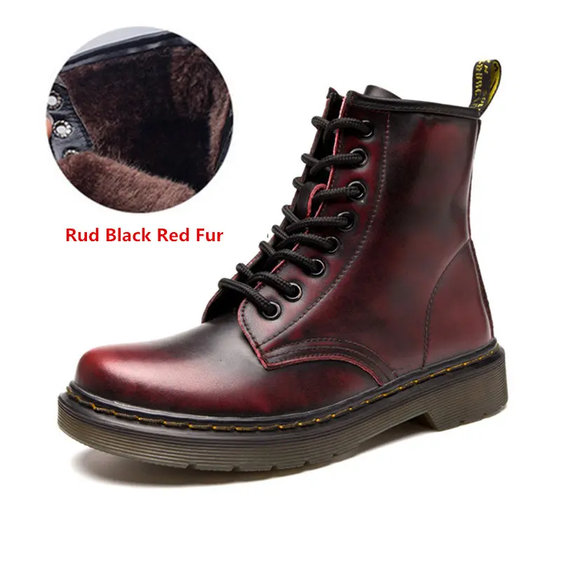Suede Black Зимние ботинки на платформе; коллекция года; модные женские ботинки из натуральной кожи в стиле панк; женские ботильоны; зимние ботинки; Zapatos De Mujer - Цвет: Suede Black