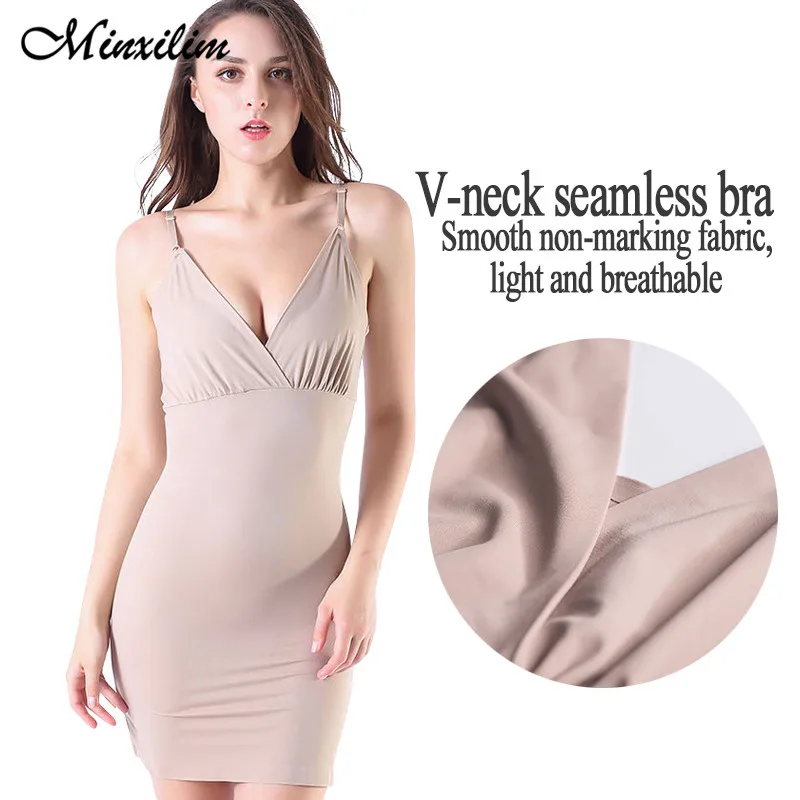 Minxilim Women's Modeling Strap Shapewear Control Slip Shaper Underwear Comfortable Compression Full Body Slip Sexy Petticoat