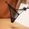 Sexy Lingerie Temptation Embroidery Perspective Panties Thong Lace Low Waist Erotic Underwear for Sex Ladies Nightwear G-string ► Photo 1/6
