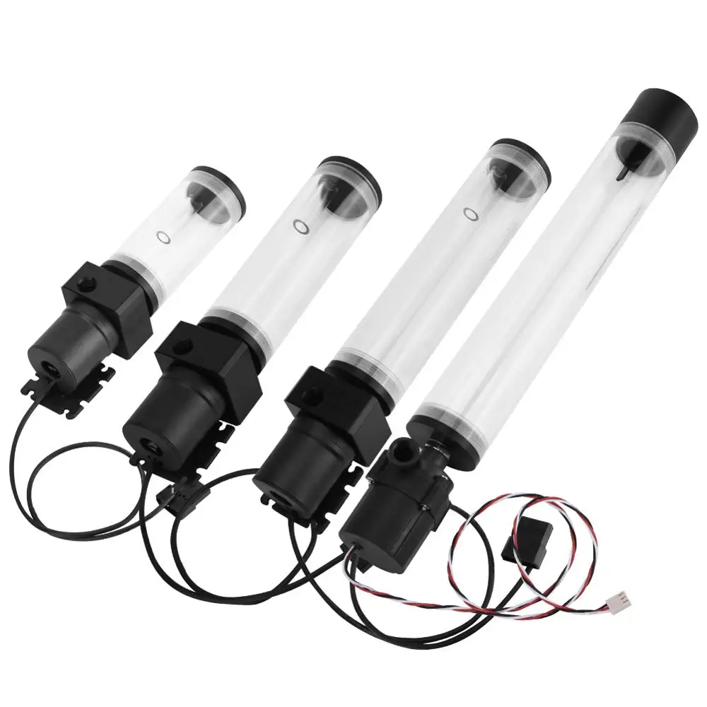 Acrylic Cylinder Water Cooling Tank Reservoir 800L/H Water Pump G/4