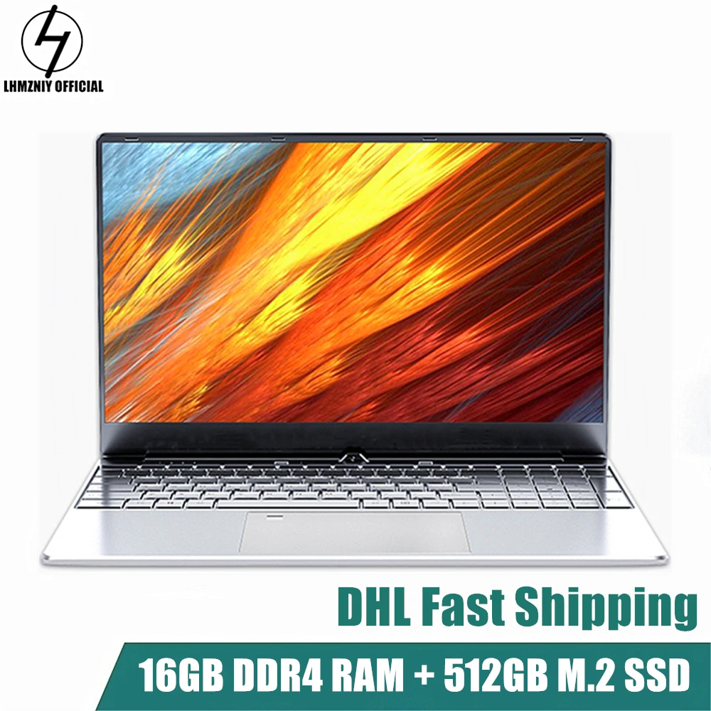 LHMZNIY 15 6 дюймовый ноутбук 16 Гб DDR4 RAM 512 ГБ M.2 SSD Intel 3867U игровой WiFI веб камера отпечаток