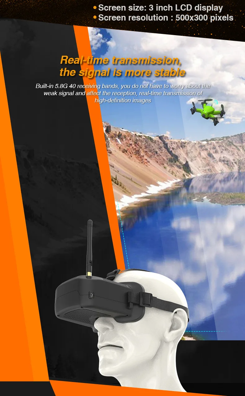 Vr006 через машину Beta85x фиксированное крыло FPV очки Eachine Chase tu ji Mobula7 HD очки