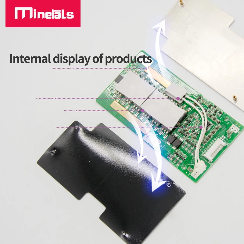Bateria de Lítio Placa de Proteção Íon com Equilíbrio Li-ion 40a 50a 60a 70a Carga Elétrica Lipo Nicomn Células Bms 7s 24v 30a - Image 4