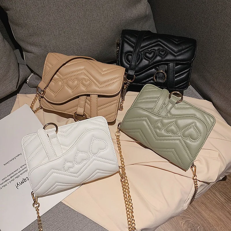 

INS Super Fire Bag Women's 2019 Korean-style Versitile Fashion Spiraea Bag with Chain Mini Crossbody Bag Bags