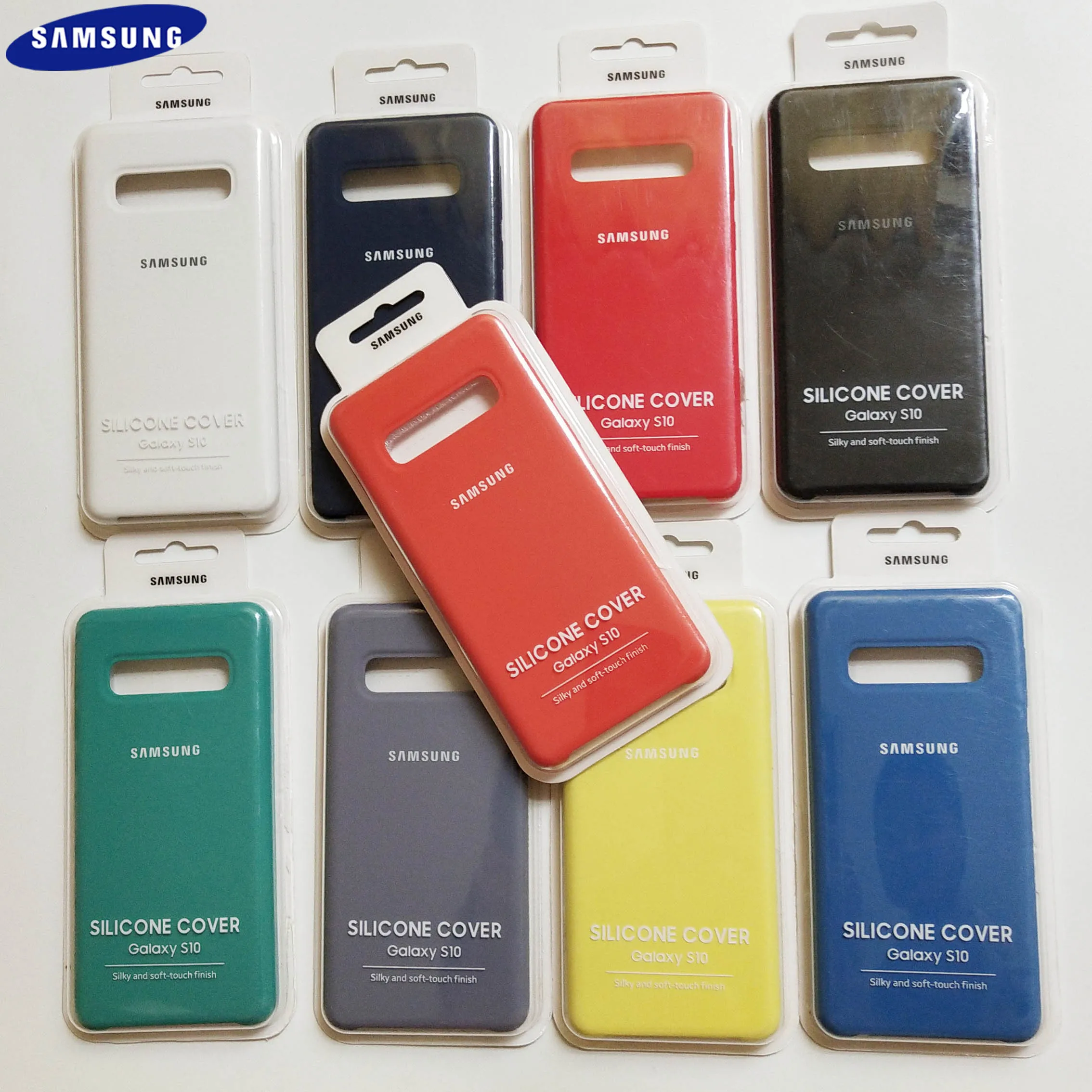 

100% Original Samsung Galaxy S10 Plus Liquid Silicone Case Silky Soft-Touch Shell Cover For Galaxy S10 Lite S10E Phone With Box