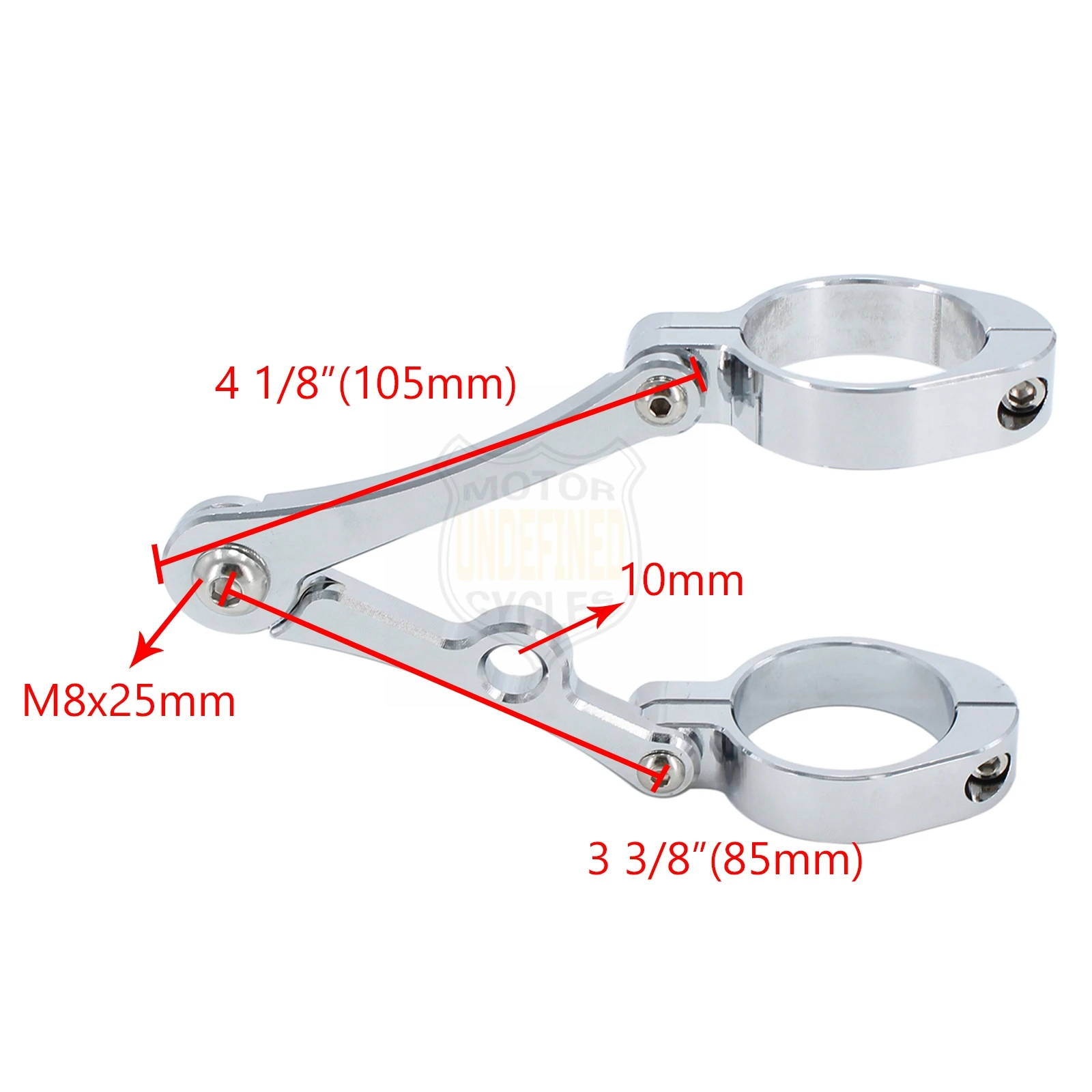 CNC Mount Headlight Brackets Xitomer 1 Pair for Front Fork Tubes 53mm for 7 or 5.75 Round Headlight 53mm 