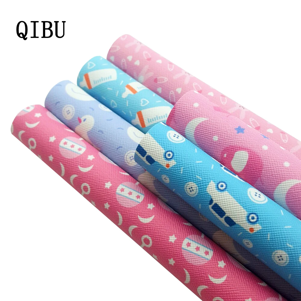 QIBU A4 листы из искусственной кожи конфеты милый ребенок печатных лук Ткань DIY волос Лук тряпичная сумка материал кожа ПУ искусственная кожа
