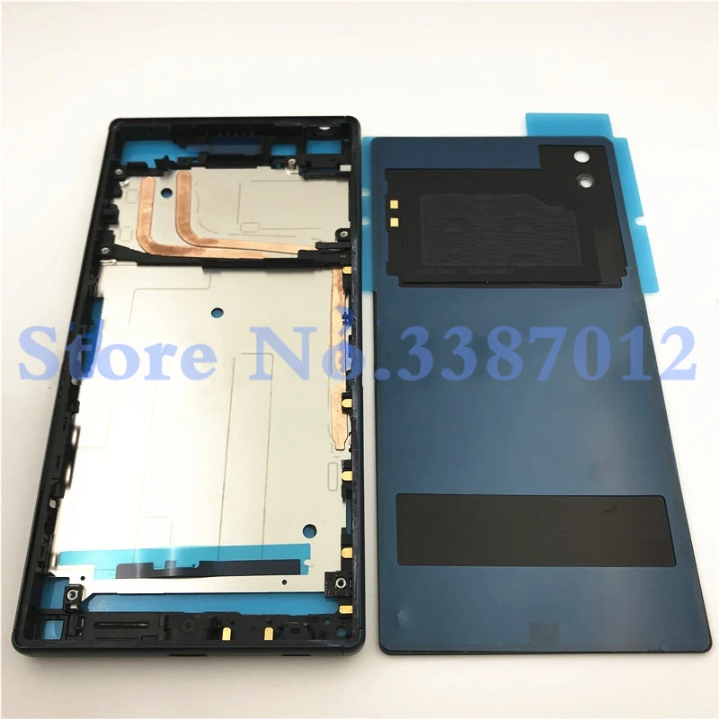 Полный Корпус для Xperia Z5 Dual E6653 E6603 E6633 E6683 средняя рамка Передняя Лицевая панель Корпус чехол+ Крышка батарейного отсека