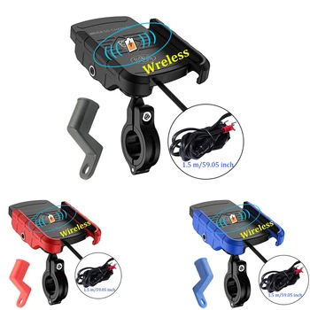 

Motorcycle Charger Mount Bracket Motor Bike Mobile Phone Holder Stand Wireless Chargers For Samsung Galaxy S10 S10+ S10E S9 S9 +