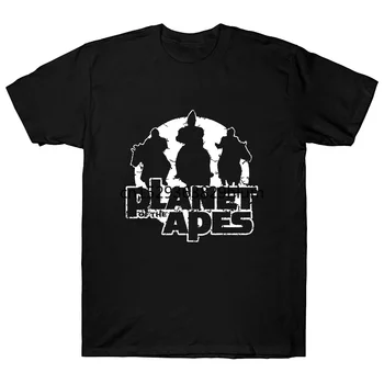 

Planet Of The Apes On Horses Mens T Shirt Horseback Monkeys Chimpanzee Poster