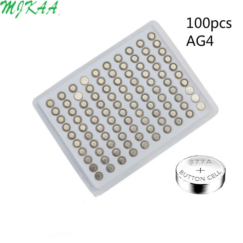 

MJKAA 500PCS AG4 377A 377 LR626 SR626SW SR66 LR66 button cell Watch Coin Battery