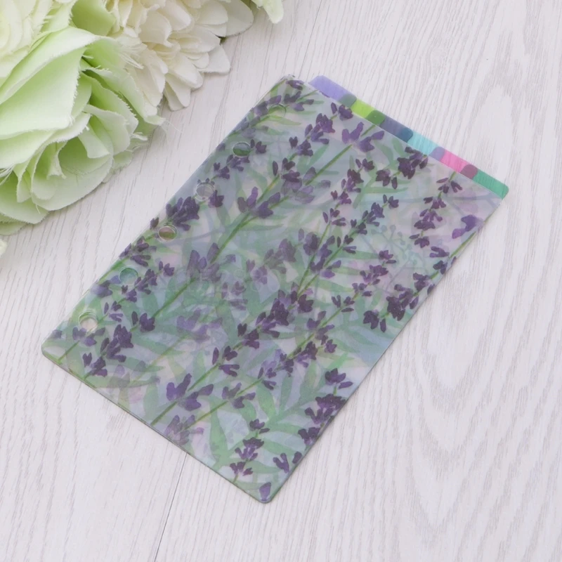 Notebook binder cover photocard binder craft storage binder A5 A6 A7 Catoon clear divider index pages Classified sorter For 6-Holes binder