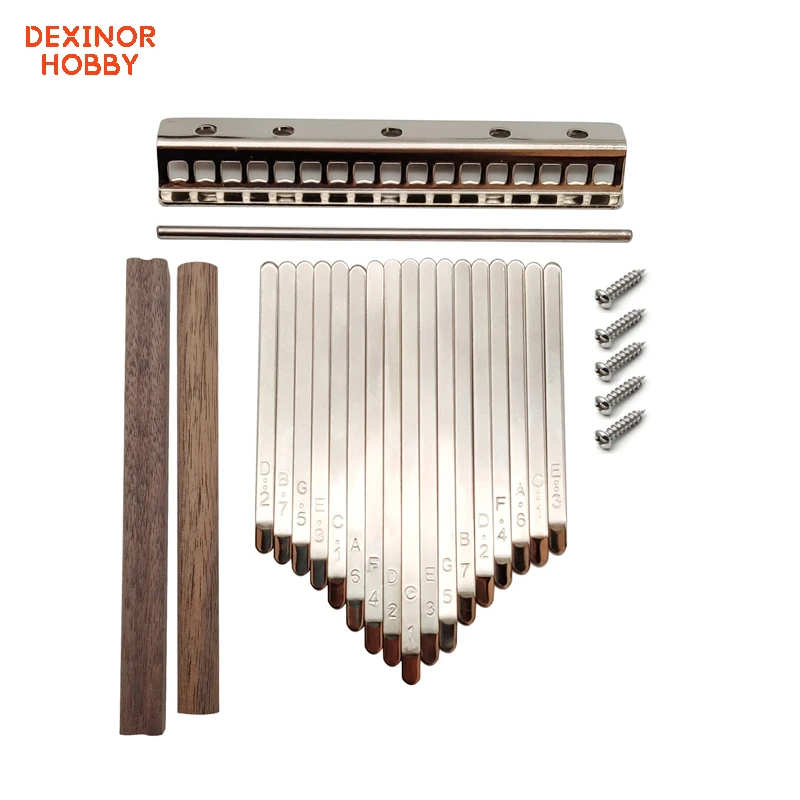 

DEXINOR Tines17 Key set Kalimba Accessories DIY Thumb Piano Saddle Shrapnel Mbira Bridge for Kalimbas Replacement Par