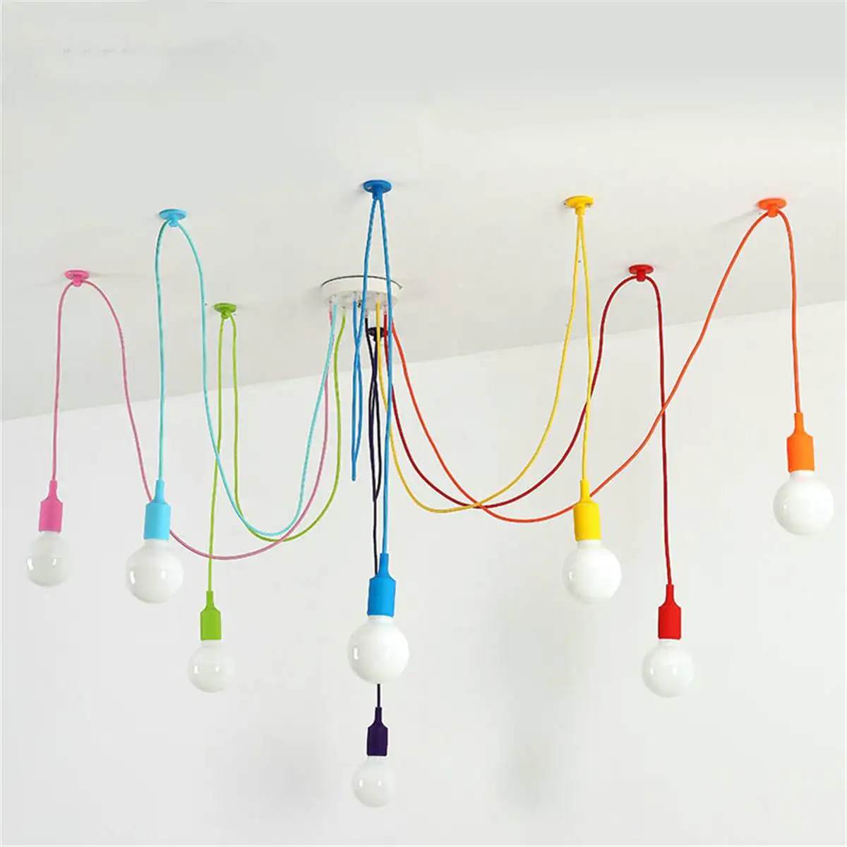 

Colorful Lighting Lamp Children's Room Pendant Lamp Silica Gel Material Ceiling Chandelier Pendant Light Home Decoration