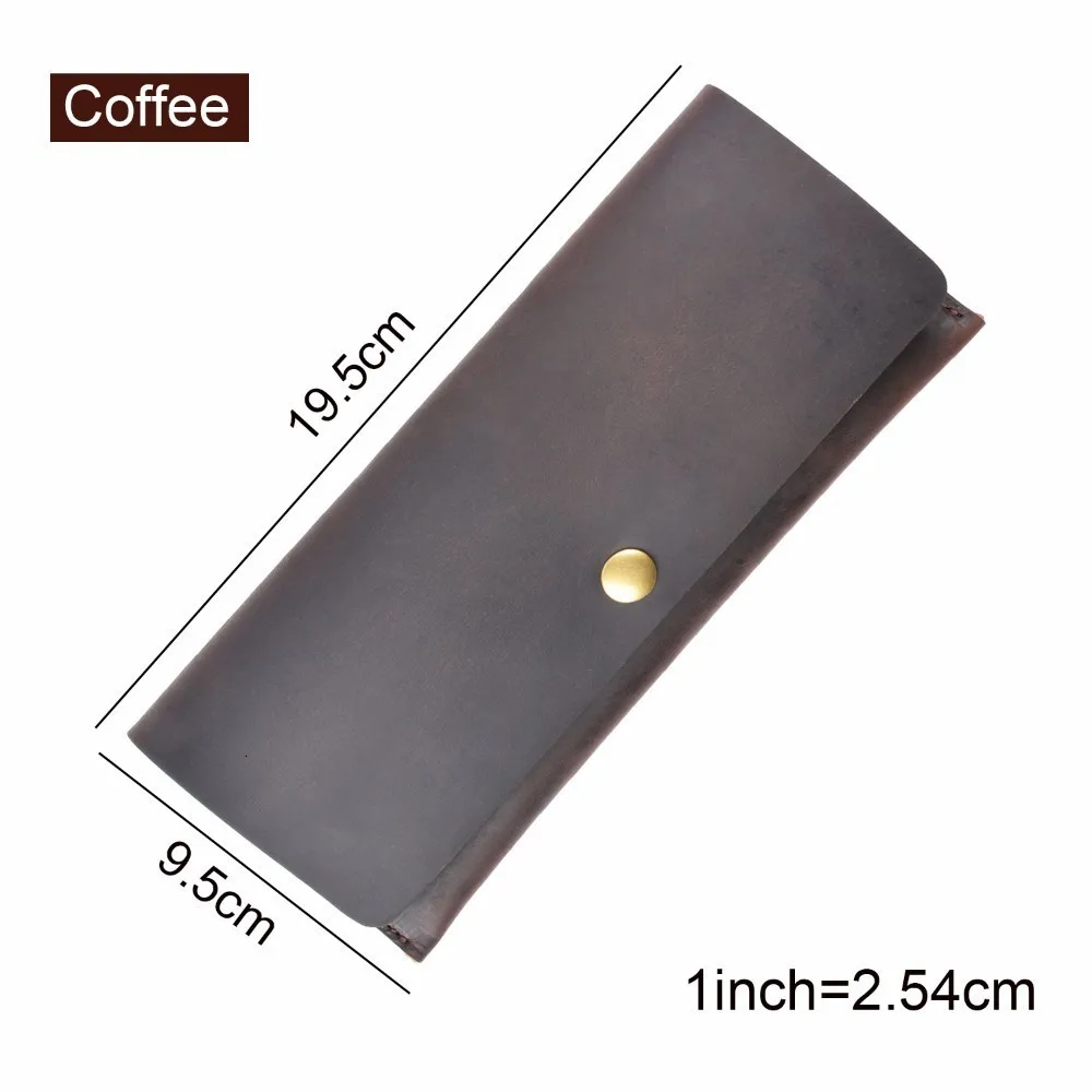 50 pieces / lot 19.5x9.5 cm Genuine Leather Long Wallet Men Bifold Men Wallet Vintage ID Card Holder Purse For Male Gifts - Цвет: Coffee