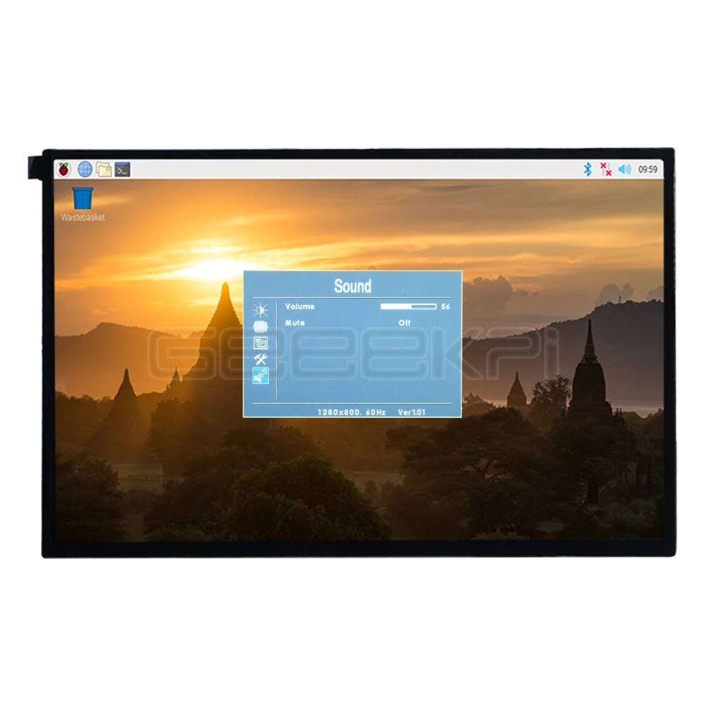 GeeekPi 10,1 дюймов 1280*800 ЖК-экран дисплей DIY комплект HDMI монитор TFT lcd 5V 1A для Raspberry Pi 4 B все модели