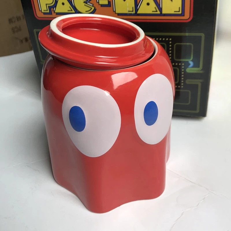 Новинка кружка Pacman 320 мл с крышкой керамическая чашка для молока кофе чая