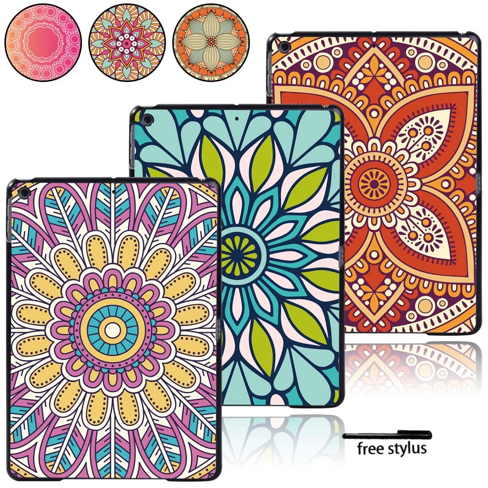 

Slim Hard Shell Tablet Case Cover for Apple IPad 2 3 4 / Mini 1 2 3 4 5 / Air 1 2 3 / Pro Anti-fall Protective Case + Free Pen