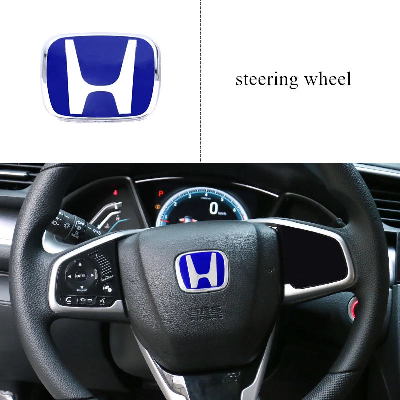 ПММА материал, автомобильная передняя решетка, декоративная эмблема, багажник, 3D значок, наклейки, аксессуары для Honda Civic - Название цвета: blue