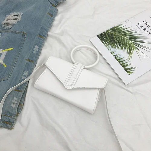 Diagonal Bag Hand Bag Women's 2021 Fashion Simple Designer Handbag Woman Luxury Pu Leather Solid Color Clutch Ladies White Bag
