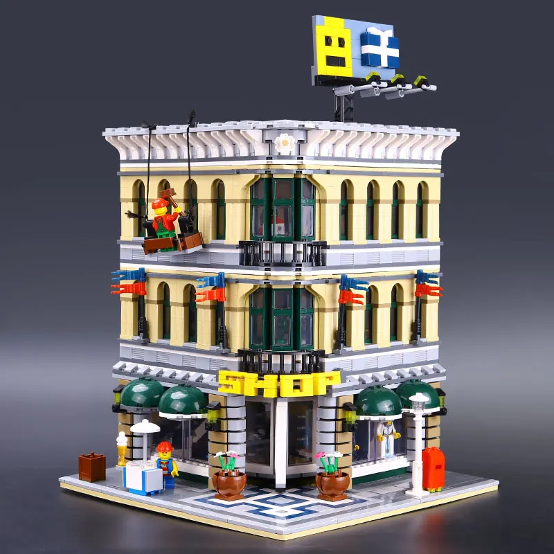 

IN STOCK City Street View 15005 2232PCS Grand Emporium Sets 84005 Model Building Kits Blocks Bricks Toys Compatible 10211 Toys