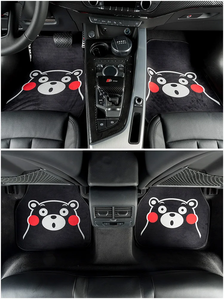 Автомобильные аксессуары для ног милый мультяшный автомобильный коврик из замши