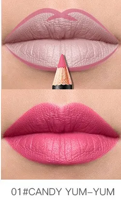 01 Pudaier12-color подводка для губ водостойкая прочная обесцвечивающая Обнаженная Блеск для губ матовая подводка для губ Губная помада ручка - Цвет: 01