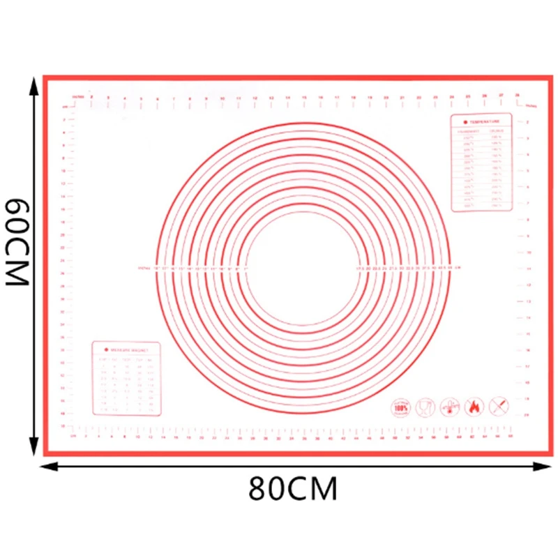 Силиконовые тесто коврик для выпечки формы для выпечки 60x80 см Макарон духовка, макароны инструменты противень кассетного коврик торта Pad мульти-Функциональная панель