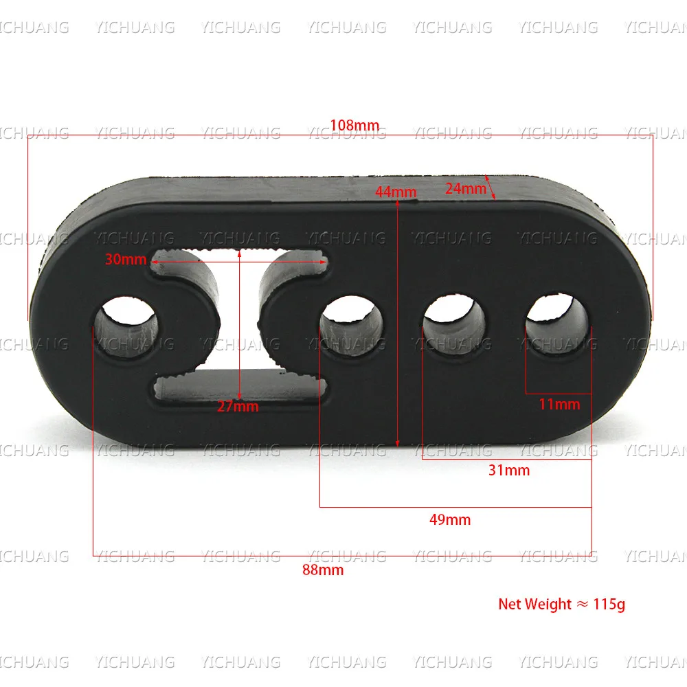 Auto Car Rubber Exhaust Tail Pipe Mount Brackets Hanger Insulator 2 Holes 4 Holes exhaust pipe hanger