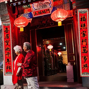 

Couplets for New Year Christmas decoration for home Spring Festival Couplets Banners Set Wall Stickers Decorations for overseas