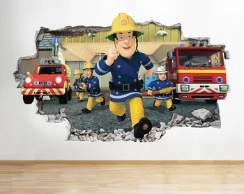 

Hot Selling Home Decor Print oil painting on canvas Wall Art Nail Art Decorations Wall Canvas,Broken Running Fireman