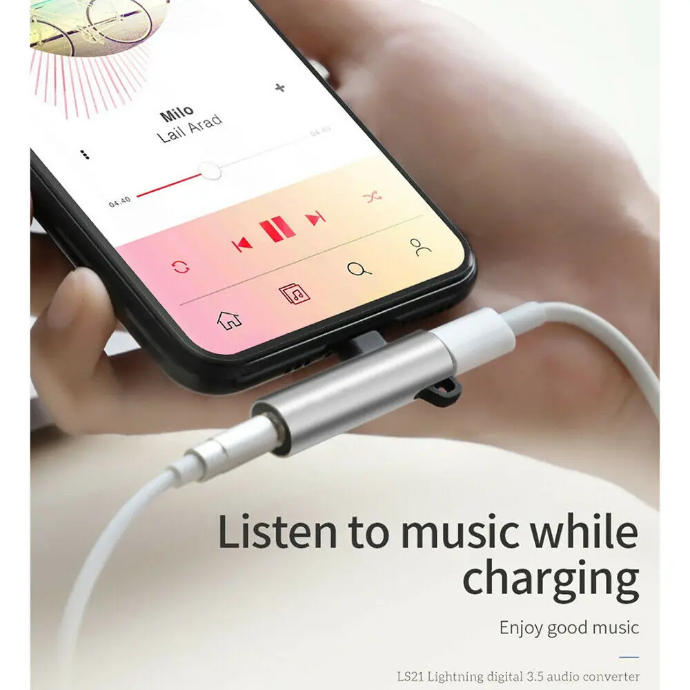 BAAQII 2-in-1 Spliter 3.5mm Aux Audio Headphone Jack&ampCharge Adapter For iPhone X 7 8 Premium Sound Quality CE1758-CE1762 | Электроника