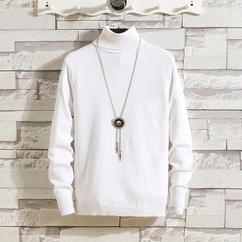 Autumn Turtleneck Sweater Men Warm Slim Fashion Solid Color Casual Knit Sweter Man Clothes Streetwear Long Sleeve Pullover Men Autumn Turtleneck Sweater Men Warm Slim Fashion Solid Color Casual Knit Sweter Man Clothes Streetwear Long Sleeve Pullover Men