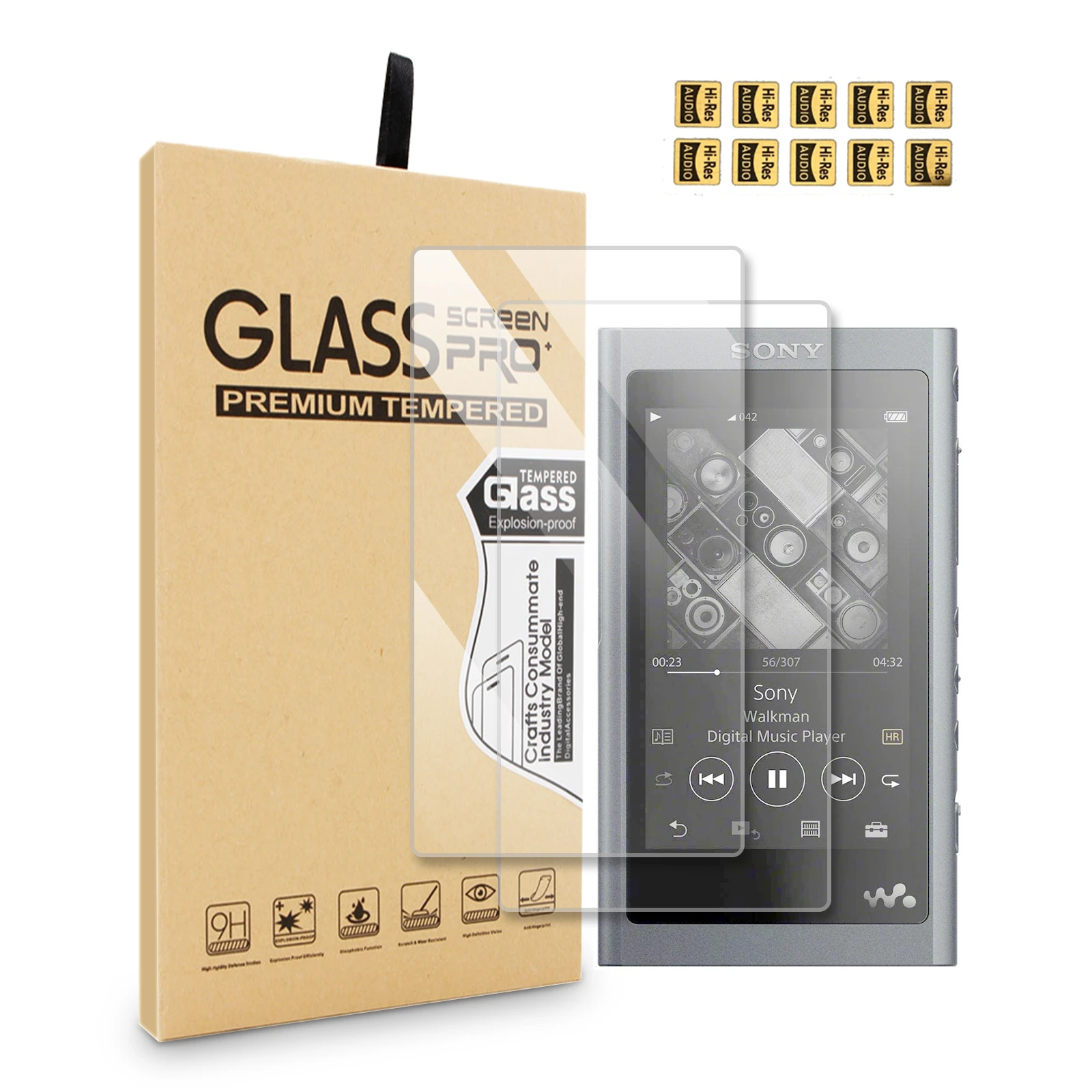 Bruni Screen Protector Compatible with Sony Walkman NW-WM1Z Protector Film Crystal Clear Protective Film 2X 