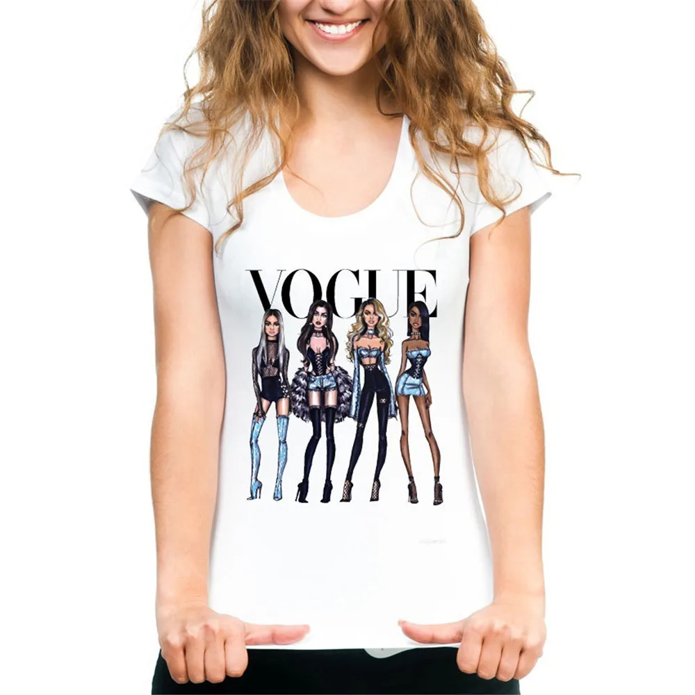 Vogue princess Летняя женская модная футболка с короткими рукавами женские