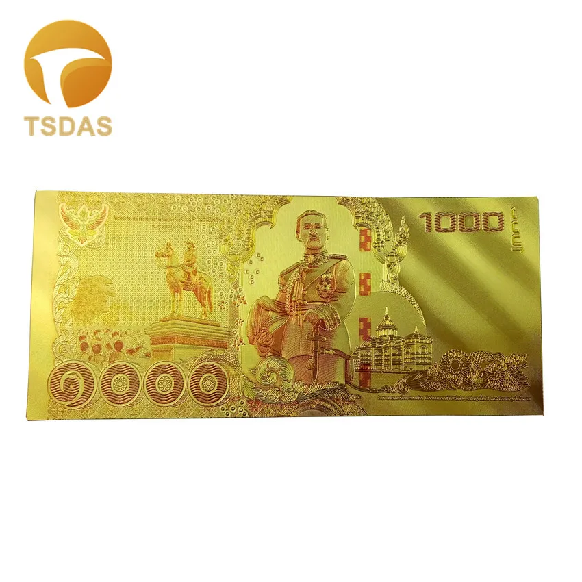 Таиланд 1000 Baht золото банкнота 24 k позолоченные 10 шт./партия