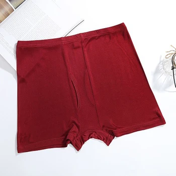 

Men Silk Boyshorts Natural Silk Boxer Shorts Mid-rise Underwear Mens Healthy lingerie Solid 2Pcs/Lot L-XXXL