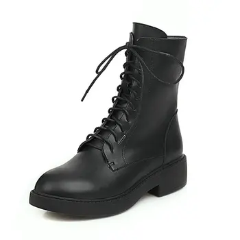 

2020 New Women Patent Leather Martin Boots Fashion Zipper Square Heel Ankle Boots Ladies Round Toe Autumn Winter Shoes Sliver