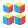 4pcs Speed Cube Set Moyu MofangJiaoshi 2x2 3x3 4x4 5x5 Meilong Magic Cube pyramid skew Megaminx SQ1 Packing Educational Toys 3
