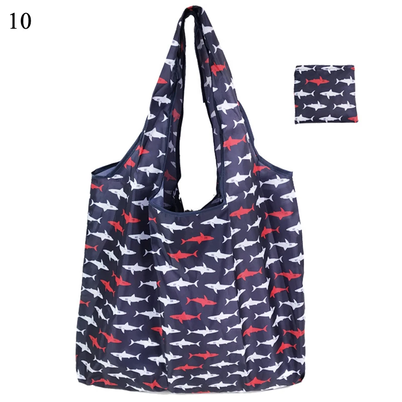 Eco Shopping Travel Shoulder Bag Oxford Tote Handbag Folding Reusable Cartoon