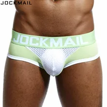 JOCKMAIL, фирменное Мужское нижнее белье, боксеры, трусы, сетчатые, дышащие, с мешочком для пениса, cueca, боксеры, calzoncillos hombre, трусы для сна