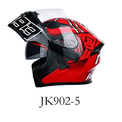 JK902-5 Новая версия DOT ECE JIEKAI 902 мотоцикл флип зимние каски безопасности Гонки мотокросса Capacete Quad шлем для кроссового велосипеда - Цвет: JK902-5