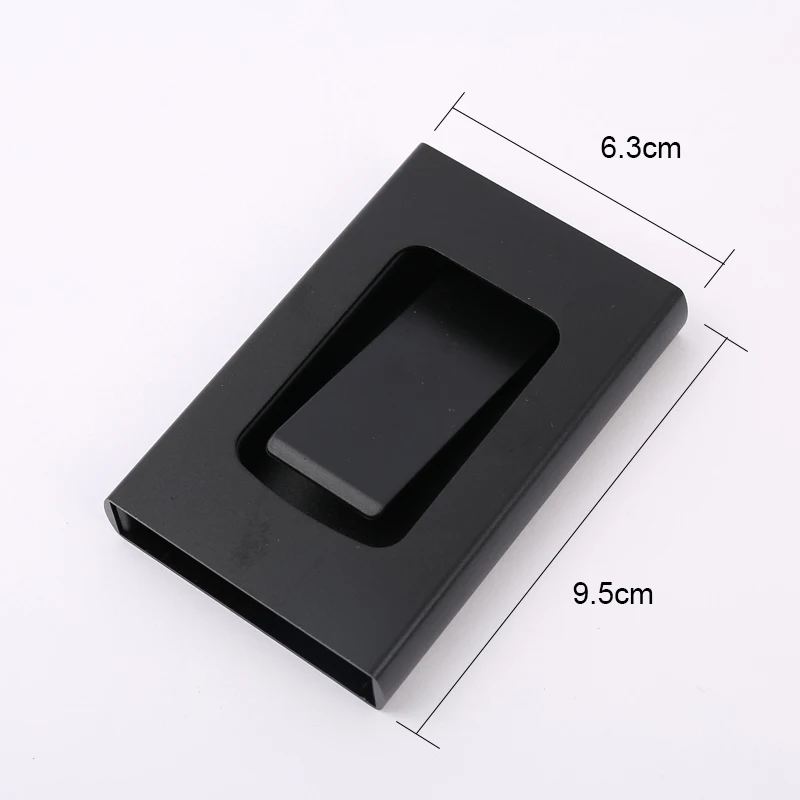 Credential Holder Smart Aluminium Credit Card Holder With Elasticity Pouch Male RFID Minimalist Wallet Bank Card Case